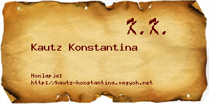 Kautz Konstantina névjegykártya